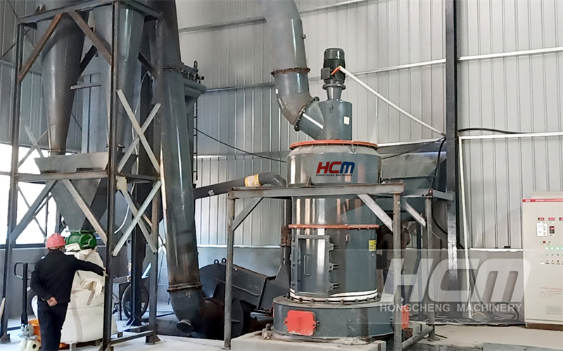 Calcite powder mill 100-200 mesh 5TPH, HCQ1290 Raymond mill